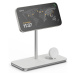 LINQ 3in1 Qi2 Wireless Charging Stand MagSafe nabíječka stříbrná/bílá