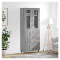 vidaXL Skříň highboard šedá sonoma 69,5 x 34 x 180 cm kompozitní dřevo