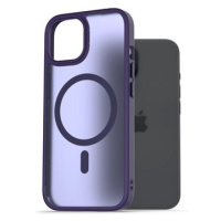 AlzaGuard Matte Case Compatible with Magsafe pro iPhone 15 tmavě fialový