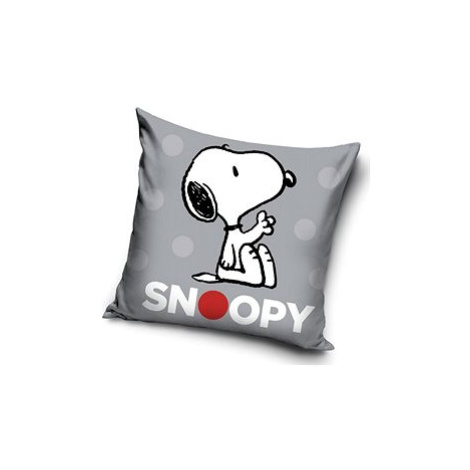 Carbotex Polštářek Snoopy grey 40 × 40 cm