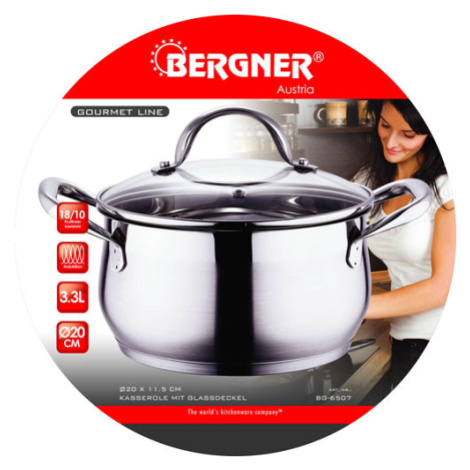 BERGNER Kastrol nerez s poklicí 20 cm Gourmet BG-6507