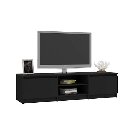 TV stolek černý 140x40x35,5 cm dřevotříska SHUMEE