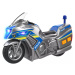 Teamsterz motorka policejní stříbrná na baterie Světlo Zvuk v krabici