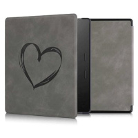 KW Mobile - Brushed Heart - KW5697202 - Pouzdro pro Amazon Kindle Oasis 2/3 - šedé