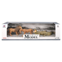 Series Model Svět zvířat sada lev, lvice a krokodýl