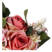 Pugét růží a hortenzií, starorůžová, 20 x 28 cm
