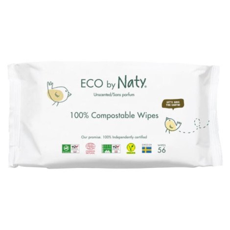 Eco Naty ECO vlhčené ubrousky Naty bez vůně - pro citlivou pokožku (56 ks) Eco by Naty