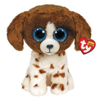 TY Beanie Boos MUDDLES - hnědobílý pes, 24 cm (1)