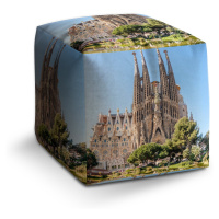 Sablio Taburet Cube Barcelona Sagrada Familia: 40x40x40 cm