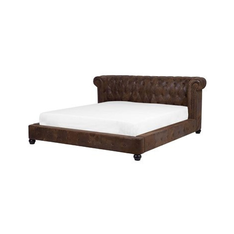 BELIANI postel CAVAILLON 180 × 200 cm, imitace kůže