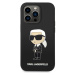 Karl Lagerfeld Liquid Silicone Ikonik NFT kryt iPhone 15 Pro černý