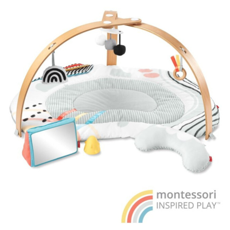 SKIP HOP - SKIP HOP Deka na hraní s dřevěnou hrazdičkou Discoverosity Montessori 0m+