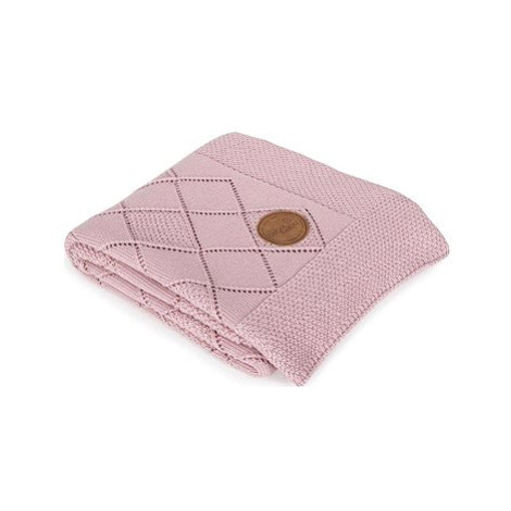 CEBA deka pletená v dárkovém balení rýžový vzor růžová, 90 × 90 cm CebaBaby