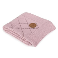 CEBA deka pletená v dárkovém balení rýžový vzor růžová, 90 × 90 cm