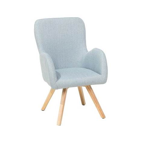 SHUMEE relaxační křeslo se stoličkou, samet a PVC, krémově bílé, 327829 BELIANI
