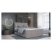 SFAB Kontinentální čalouněná postel MILANO (140x200 cm) Barva látky: Světlá šedá (Lincoln 86)