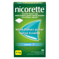 Nicorette Icemint Gum 4mg léčivá žvýkací guma 30