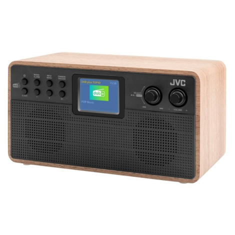 Radiopřijímač JVC RA-E731B-DAB / Bluetooth / černá/dřevo Varianta: ivi1