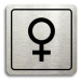 Accept Piktogram "WC ženy IV" (80 × 80 mm) (stříbrná tabulka - černý tisk)