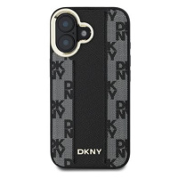 DKNY PU Leather Checkered Pattern Magsafe Zadní Kryt pro iPhone 16 Black