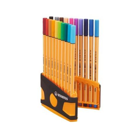 STABILO point 88 ColorParade pouzdro antracit/oranžová 20 barev