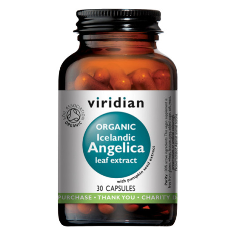 Viridian Icelandic Angelica - Andělika lékařská Bio 100 mg 30 kapslí