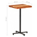Barový stůl hnědá / černá Dekorhome 60x60x110 cm,Barový stůl hnědá / černá Dekorhome 60x60x110 c
