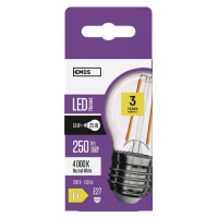 Emos LED žárovka Filament Mini Globe 1,8W (25W), 250lm, E27, neutrální bílá - 1525283407