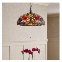 Elstead Quoizel QZ-LARISSA-P - Lustr na řetězu Tiffany LARISSA 3xE27/60W/230V QZ-LARISSA-P
