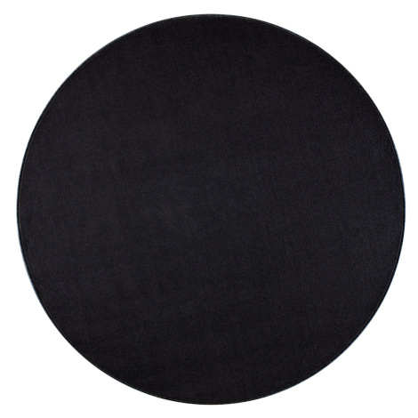 Hanse Home Collection koberce Kusový koberec Nasty 102055 Schwarz kruh - 133x133 (průměr) kruh c