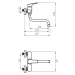 NOVASERVIS Dřezová umyvadlová baterie 150 mm Metalia 54, chrom 54070/T,0