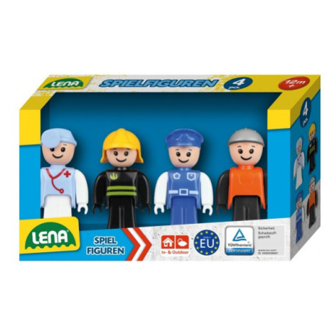 Lena Sada figurek Truxx 4ks plast 8cm modrá sada v krabičce 18x10x5cm