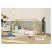 Benlemi Nízká postel domeček SAFE 8v1 ze dřeva se zábranou Zvolte barvu: Pastelově růžová, Zvolt