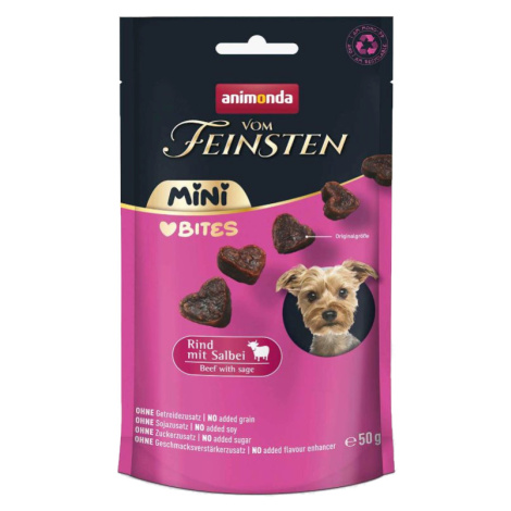 Animonda vom Feinsten Adult Mini Bites - 10 x 50 g hovězí se šalvějí