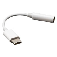 Akasa redukce USB-C - 3.5mm Jack, 10cm, bílá