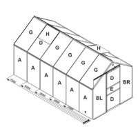 Náhradní prosklení pro skleník VITAVIA VENUS 5000 PC 4 mm LG3062