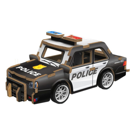 3D puzzle dřevěné - Policejní auto 13 cm, Wiky kreativita, W035431