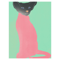 Ilustrace Hippy Cat, Little Dean, (30 x 40 cm)