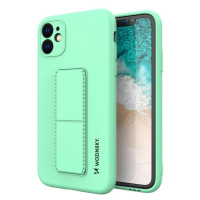 Wozinsky Kickstand Case silikonové pouzdro se stojánkem iPhone 12 Pro mátové barvy