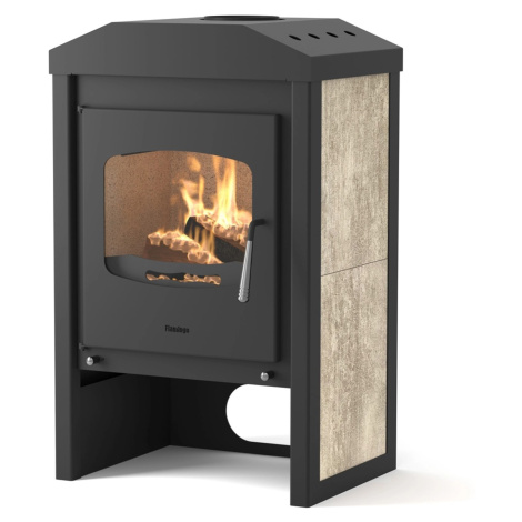 HS Flamingo Krbová kamna VEGA dlažba bělený dub, 555 x 903 x 410 mm