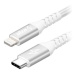 AlzaPower AluCore USB-C to Lightning MFi 1m stříbrný