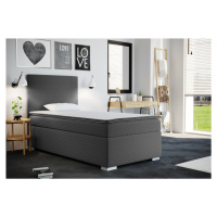 Expedo Čalouněná postel boxspring RENATA + topper, 100x200, sawana pik honey 05, pravá