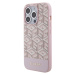 Zadní kryt Guess PU G Cube MagSafe pro Apple iPhone 15 Pro, růžová