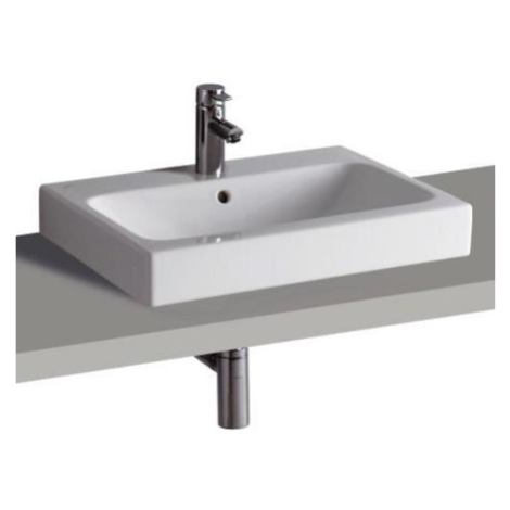 Geberit iCon - Umyvadlo 600x485 mm, otvor pro baterii, s přepadem, bílá 124560000