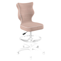 ENTELO Dětská židle Petit White 4 HC+F s opěrným kruhem, starorůžová Jasmine 08