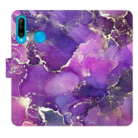 iSaprio flip pouzdro Purple Marble pro Huawei P30 Lite