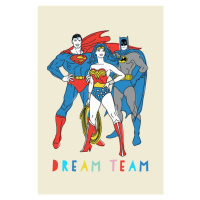 Umělecký tisk Justice League - Dream Team, (26.7 x 40 cm)