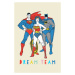 Umělecký tisk Justice League - Dream Team, 26.7 × 40 cm