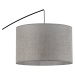 TK Lighting Stojací lampa Moby Gray s textilním stínidlem