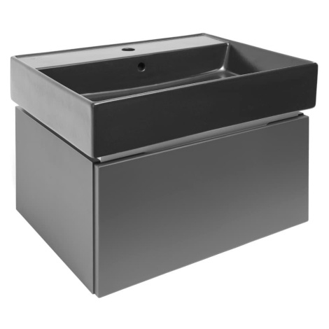 Koupelnová skříňka s umyvadlem SAT Feel 60x30x46 cm antracit mat SATFEEL60ANTU3